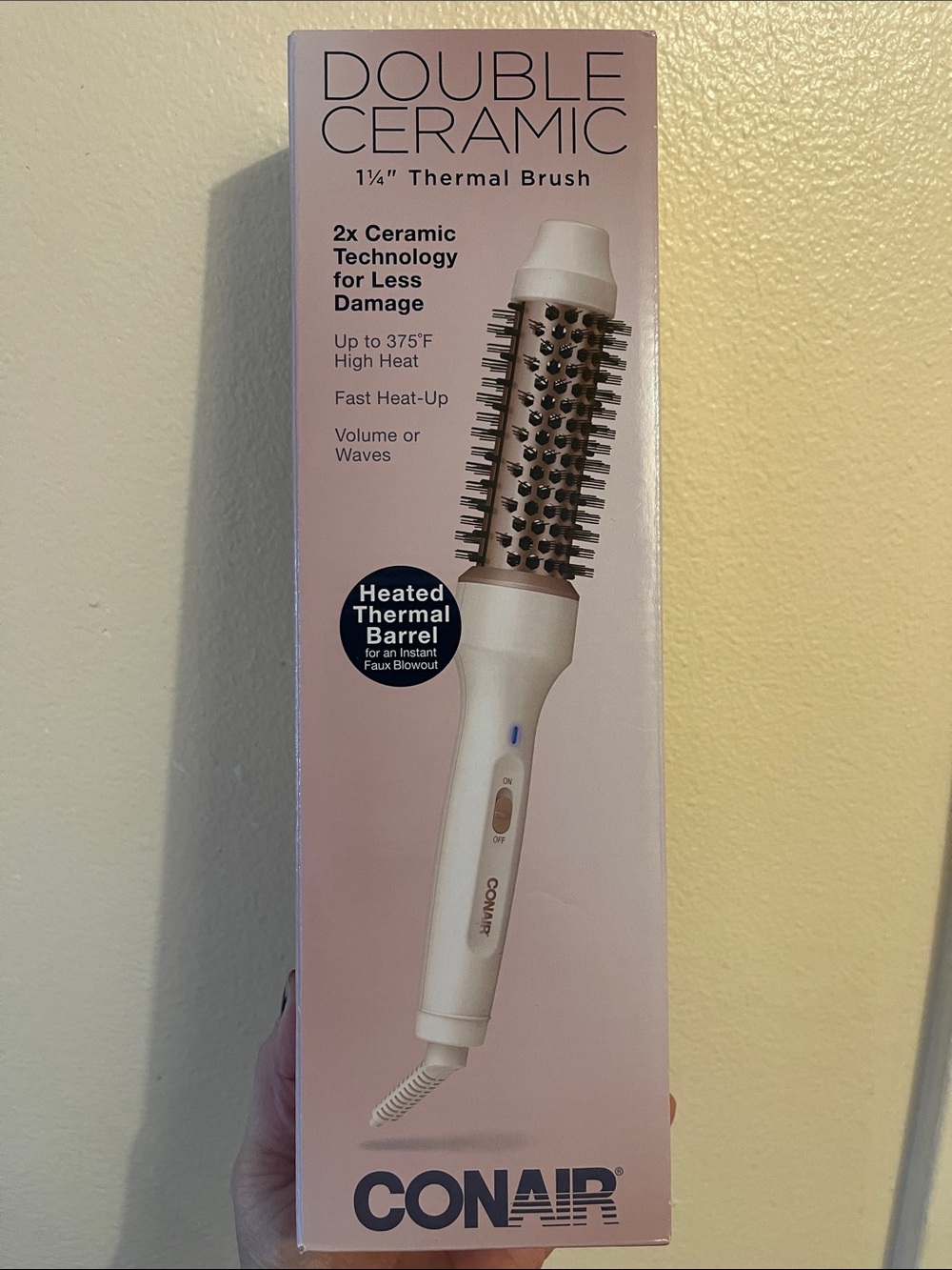 Conair Double Ceramic 1¼" White Thermal Styling Brush